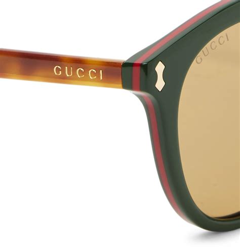 gucci green round sunglasses|gucci green and black sunglasses.